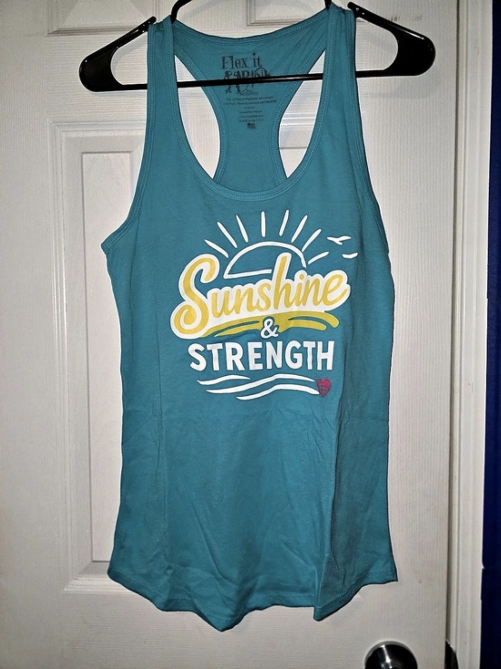 Flex It Pink Life is Good Sunshine & Strength Graphic Tank Top Medium